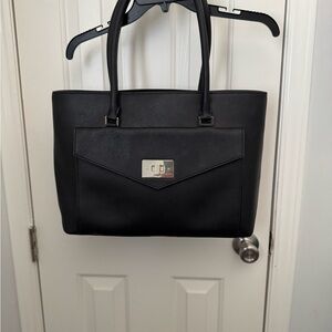 Kate Spade Black Structured Tote Bag